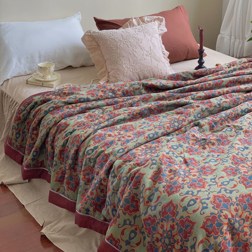 Boho Summer Throw Blanket from Moderny