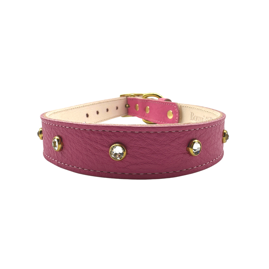 Plain Leather Dog Collar from Bonne et Filou