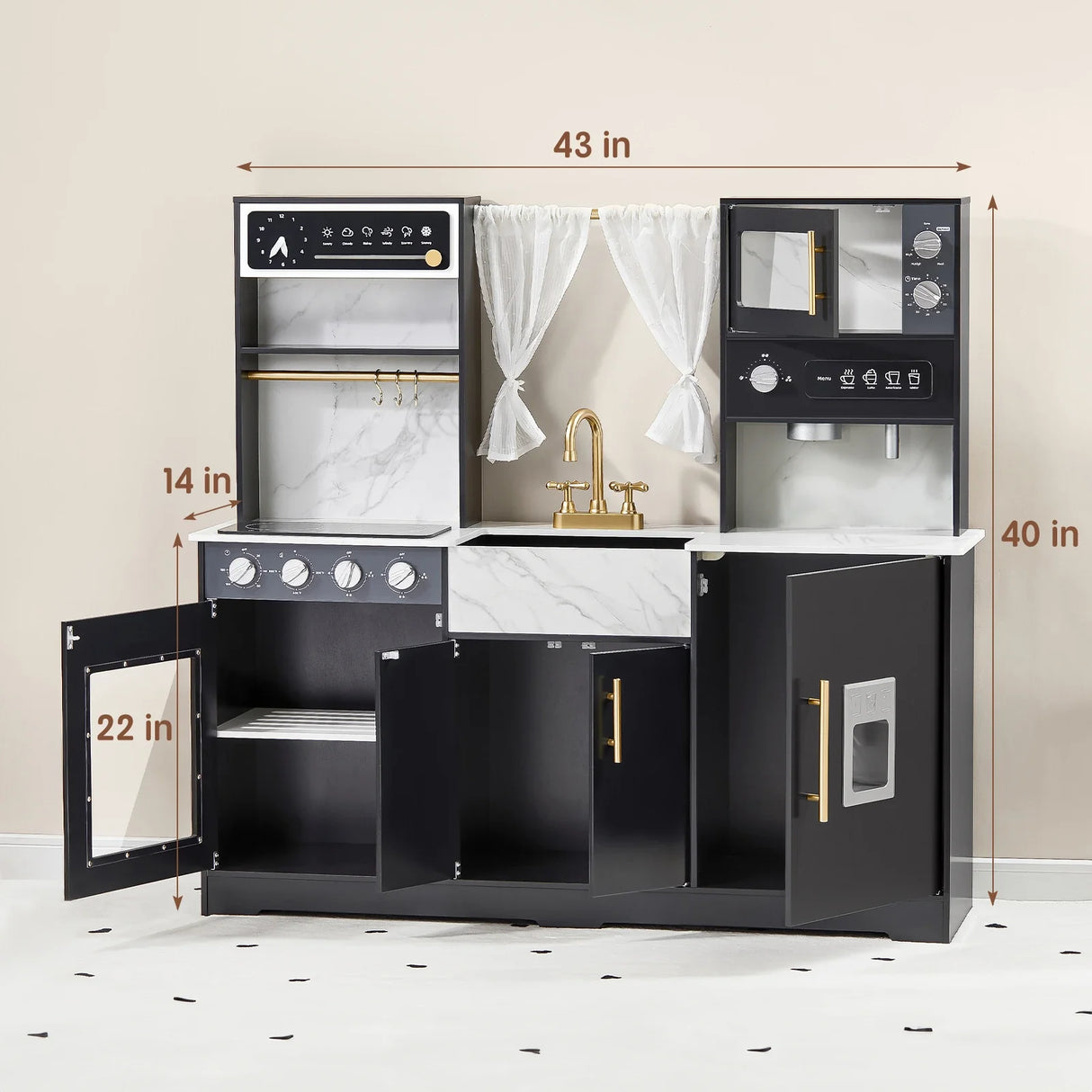 Tiny Land® Iconic Kitchen - Black From Tiny Land