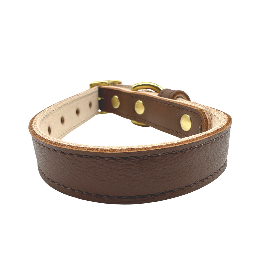 Plain Leather Dog Collar from Bonne et Filou