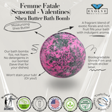 Bath Bomb - Femme Fatale (Seasonal - Valentines) from Evolve Botanica