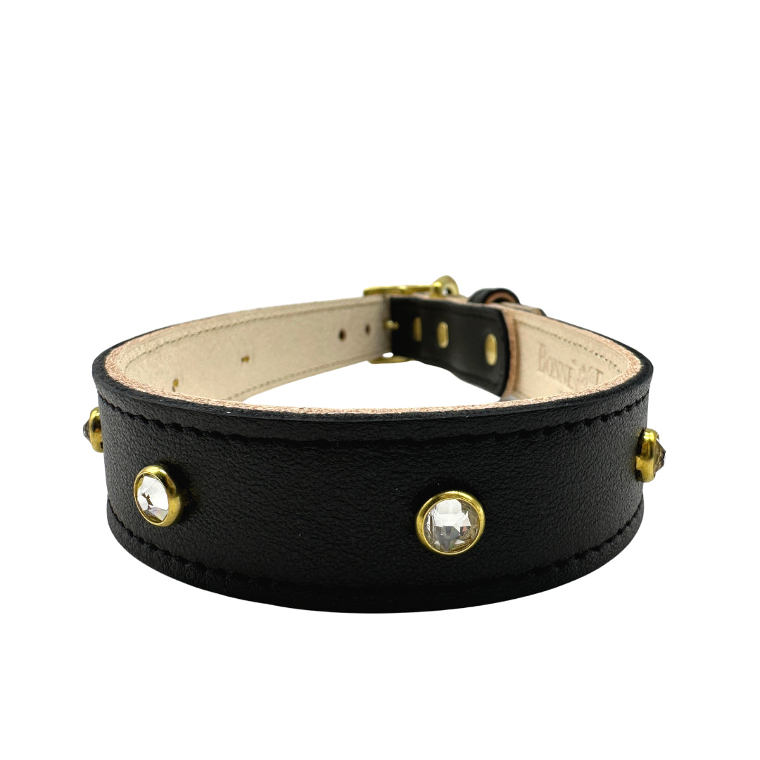 Plain Leather Dog Collar from Bonne et Filou