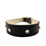 Plain Leather Dog Collar from Bonne et Filou