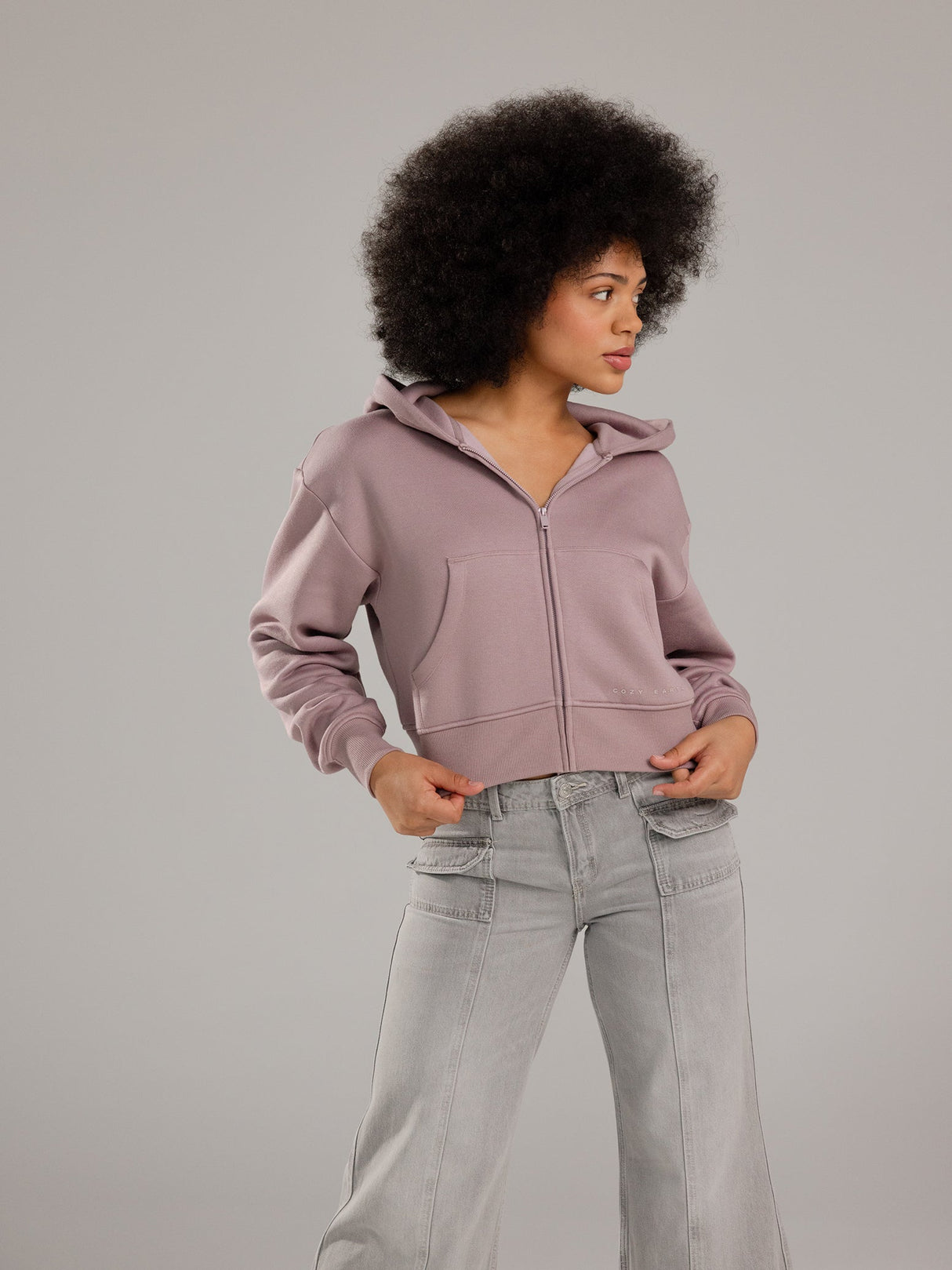 Women's CityScape Cropped Full Zip from Cozy Earth