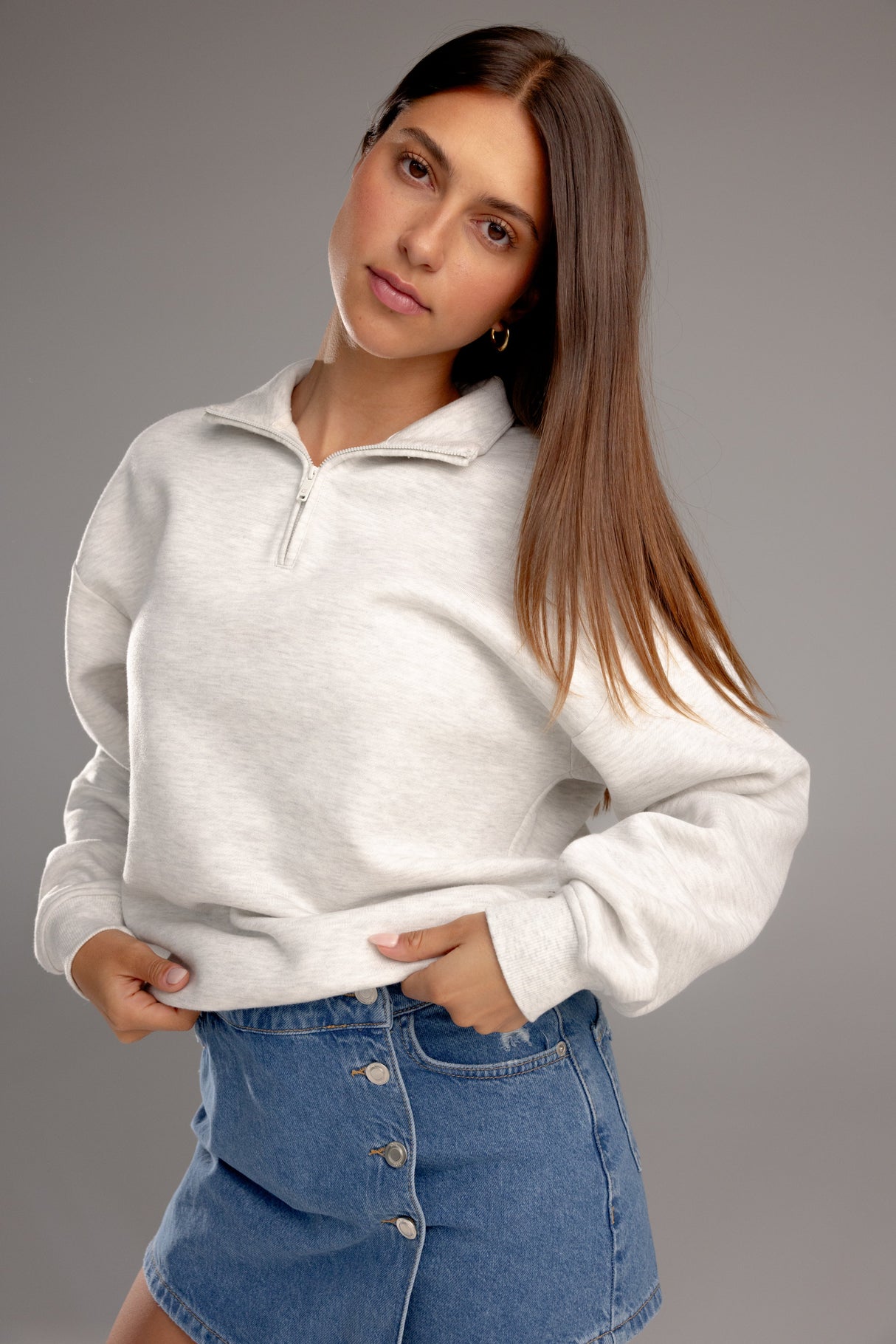 Women's CityScape Quarter Zip from Cozy Earth