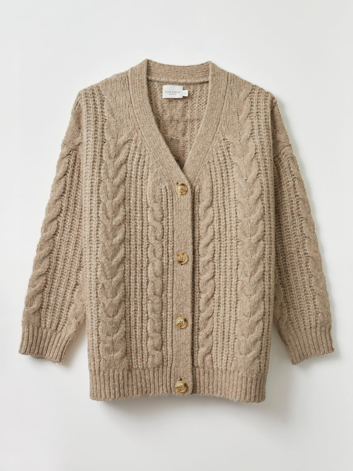 Oversized Cable Knit Cardigan from Cozy Earth