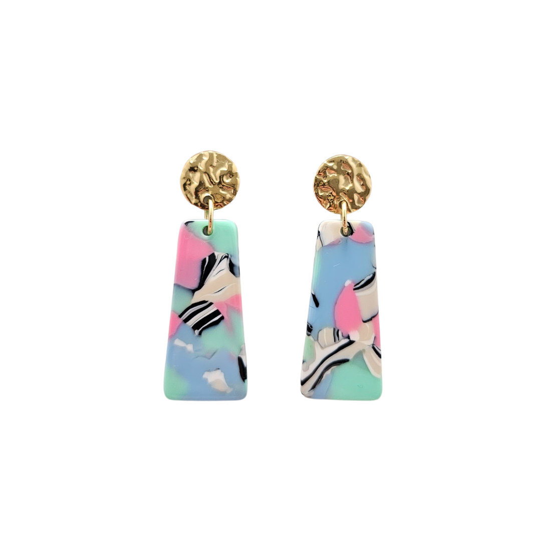Mia Mini Earrings - 80's Pastel from Spiffy & Splendid
