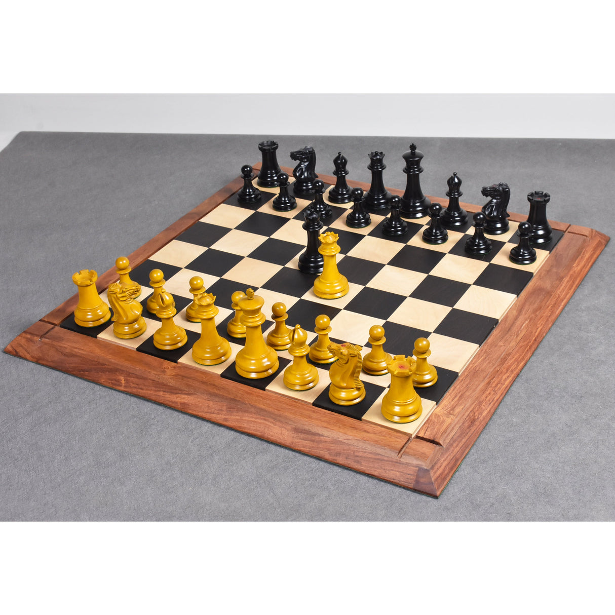 Jacques Cook Staunton Collectors Chess Set- Chess Pieces Only - Ebony Wood - 3.75" From Royal Chess Mall