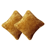 Tache Velvet Dreams Melted Gold Plush Waves Cushion Covers / Euro Sham (JHW-852Y)