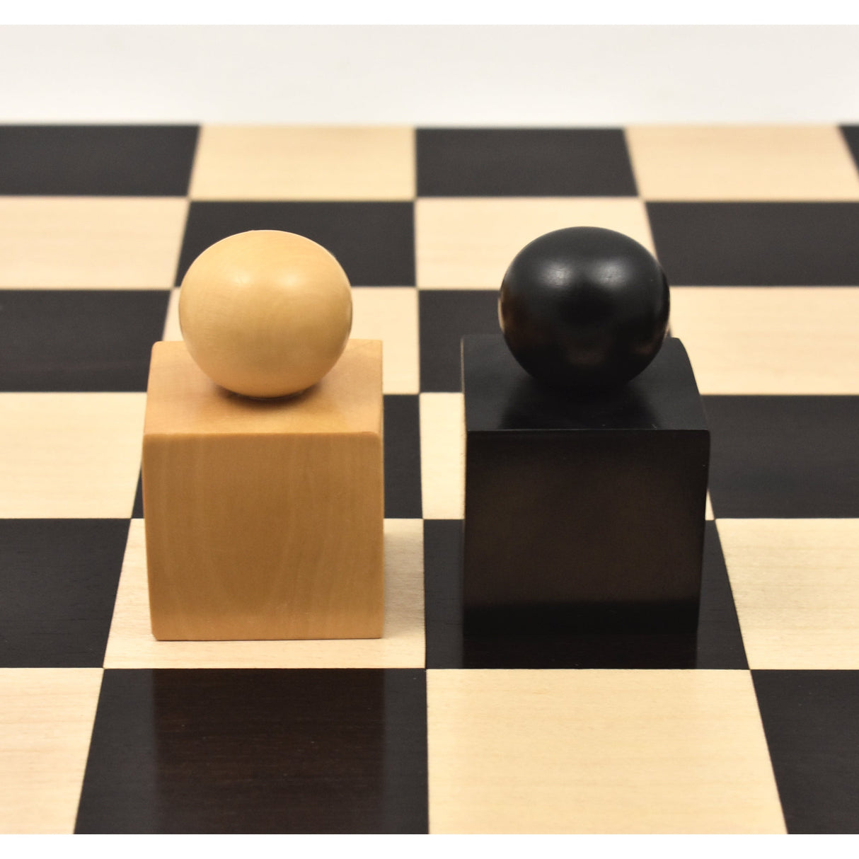 Bauhaus 1923 Combo Chess Set - Ebonised Boxwood Chess Pieces + Ebony Chess Board From Royal Chess Mall