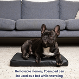 PupProtector™ Faux Leather Memory Foam Dog Car Bed -  Black From Paw.com