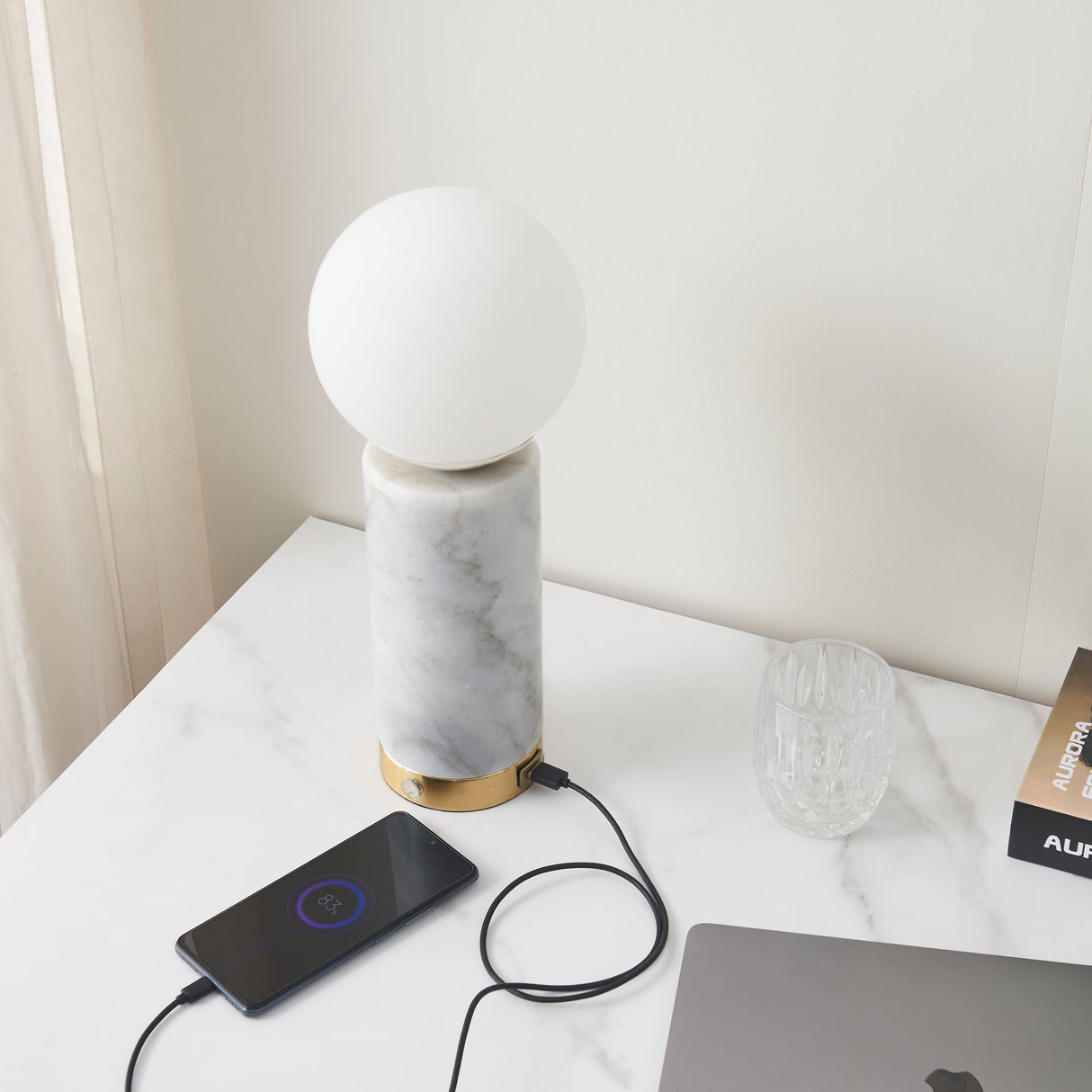 Marble Glow Table Lamp From Ozarké