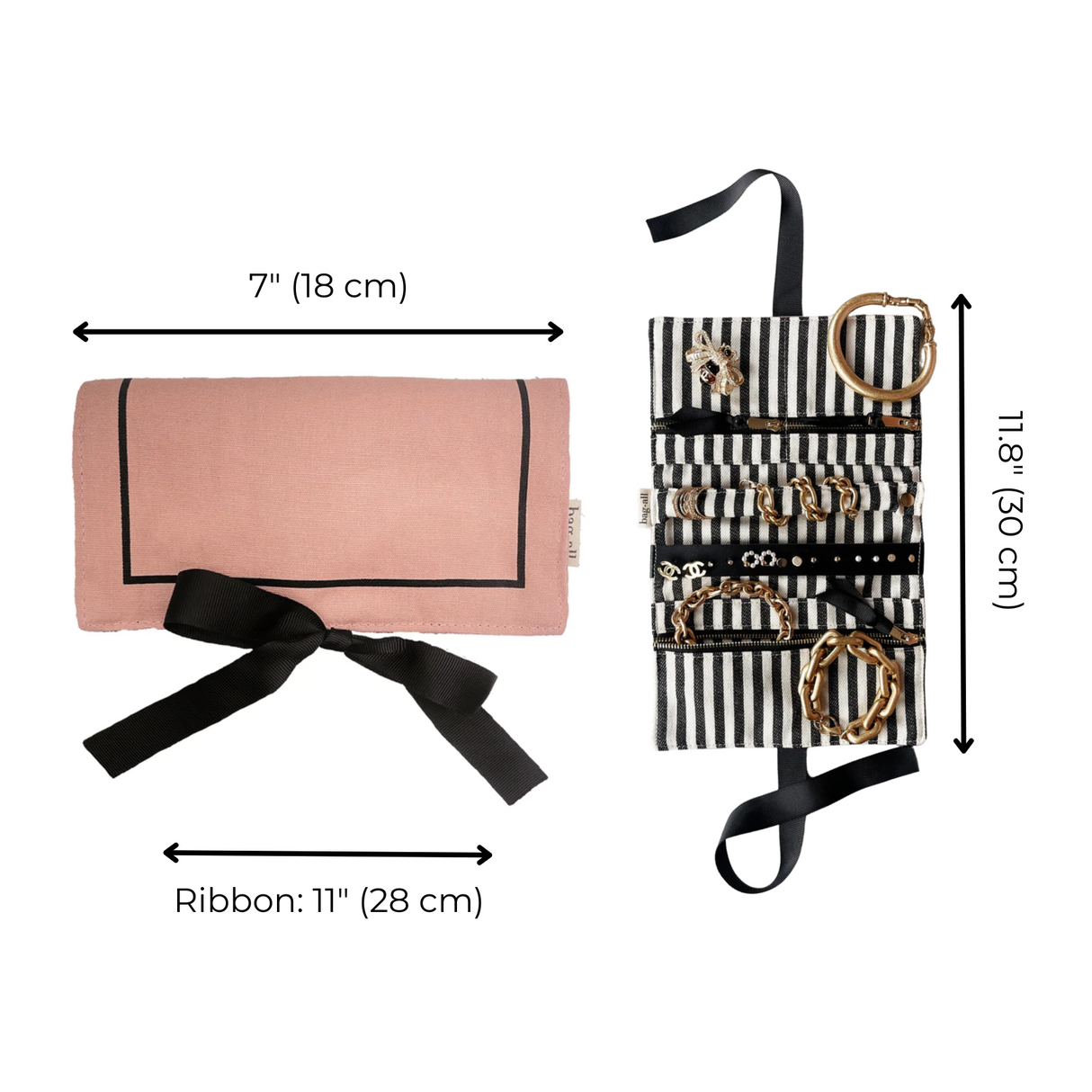 Couture Jewelry Roll, Medium, Pink/Blush From Bag-all