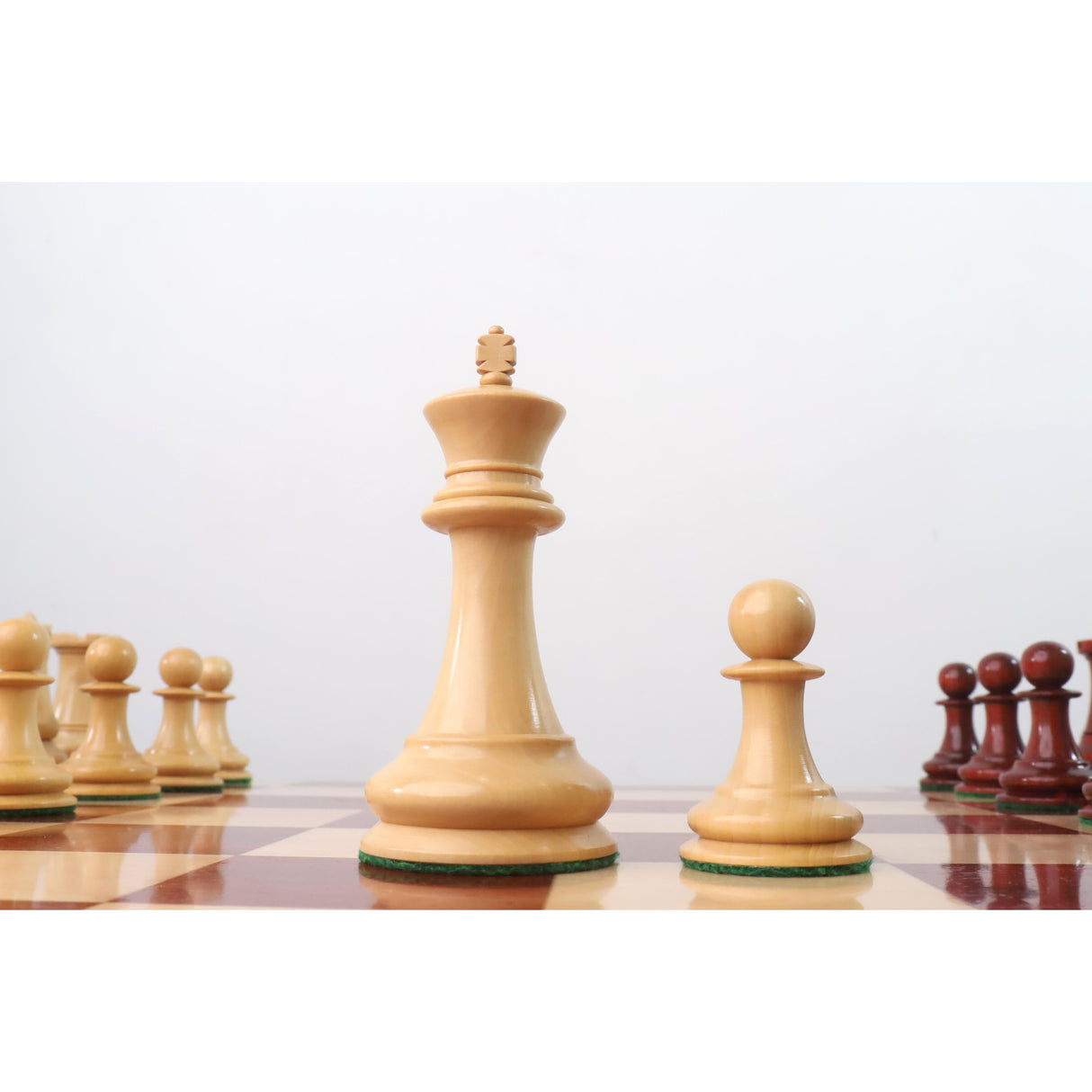 Jacques Cook Staunton Collectors Chess Set- Chess Pieces Only- Bud Rosewood 1849 - 3.75" From Royal Chess Mall