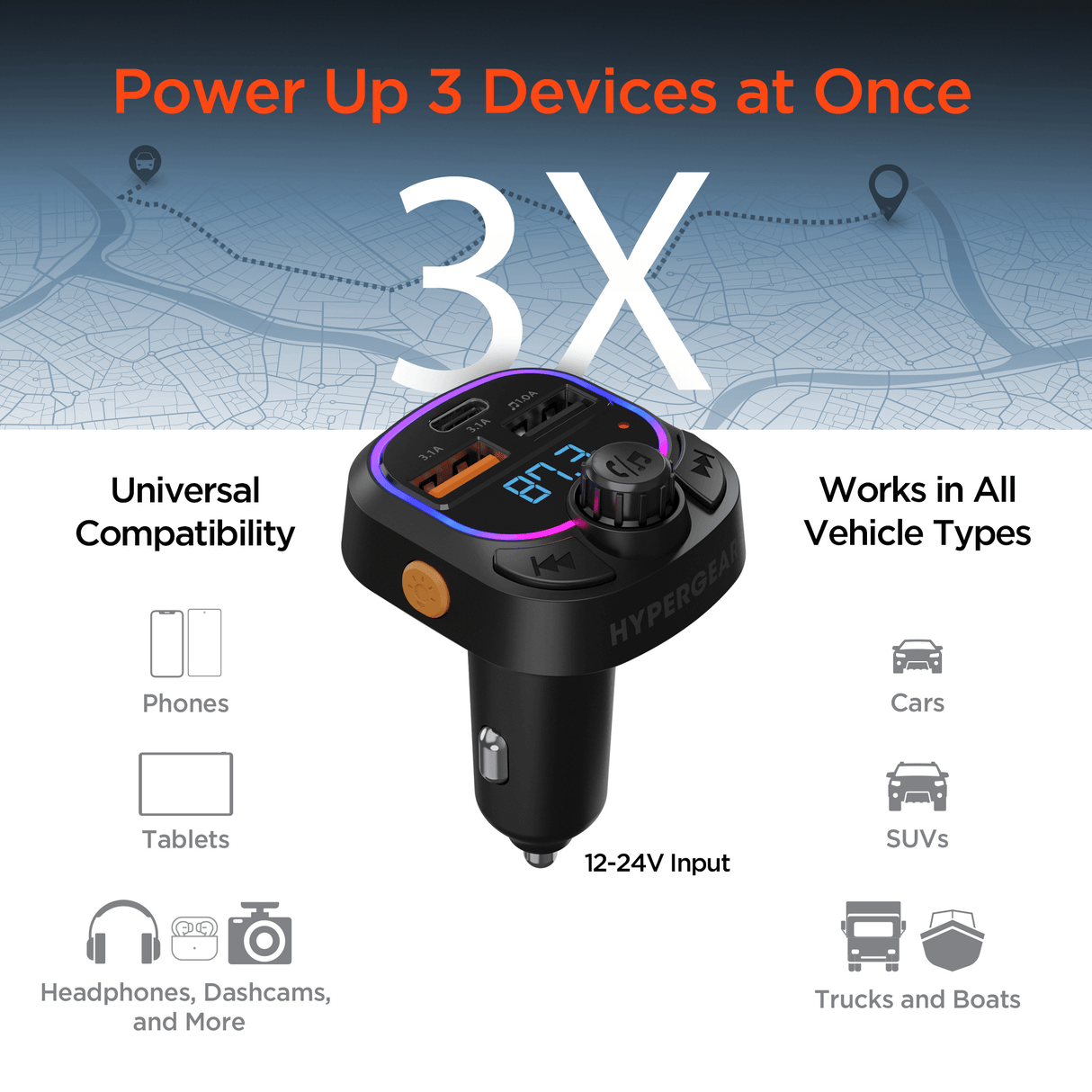 HyperGear IntelliCast Road FM Transmitter Car Charger from Jupiter Gear Home