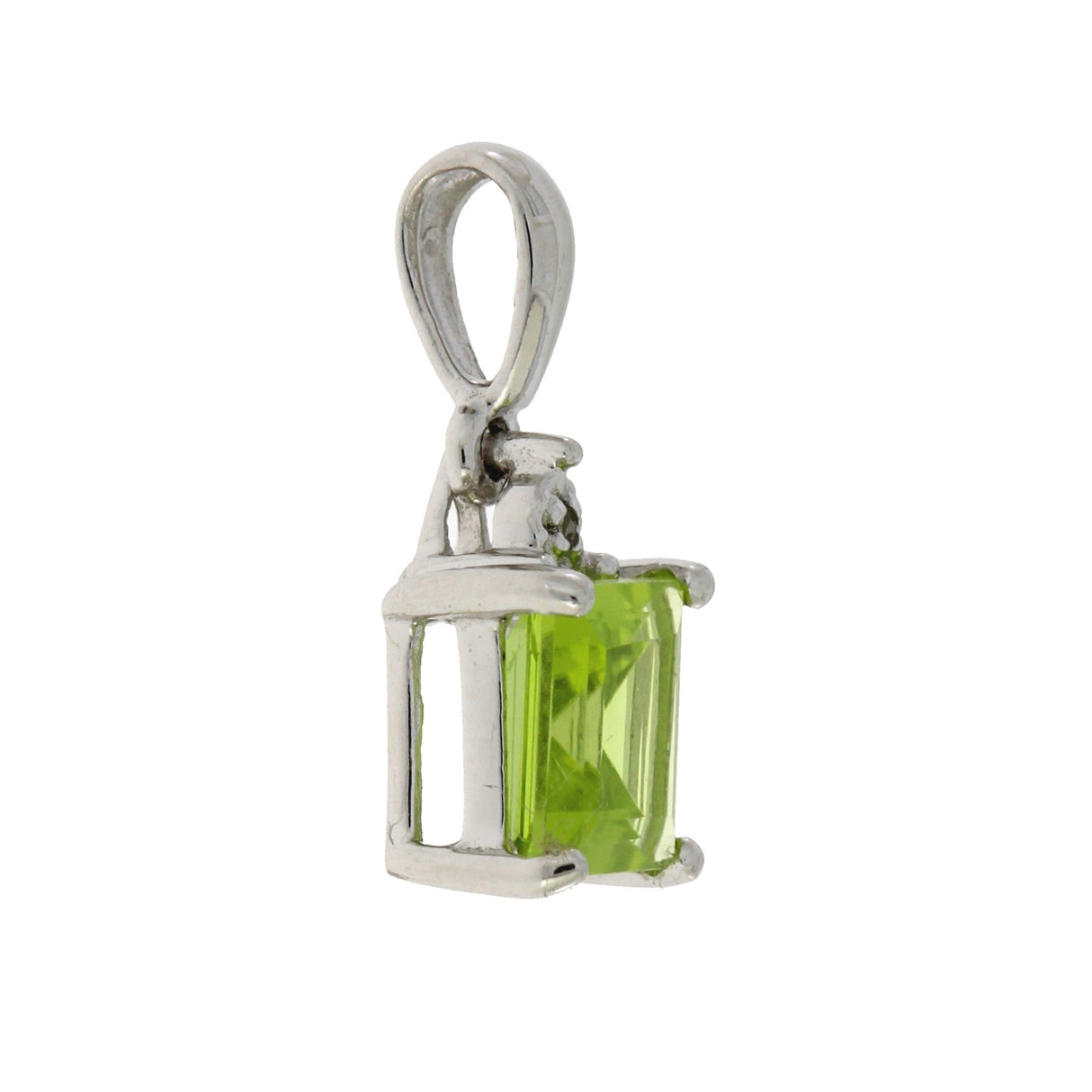 Peridot Diamond Fashion Pendants Sterling Silver 1.01ct from Bids.com