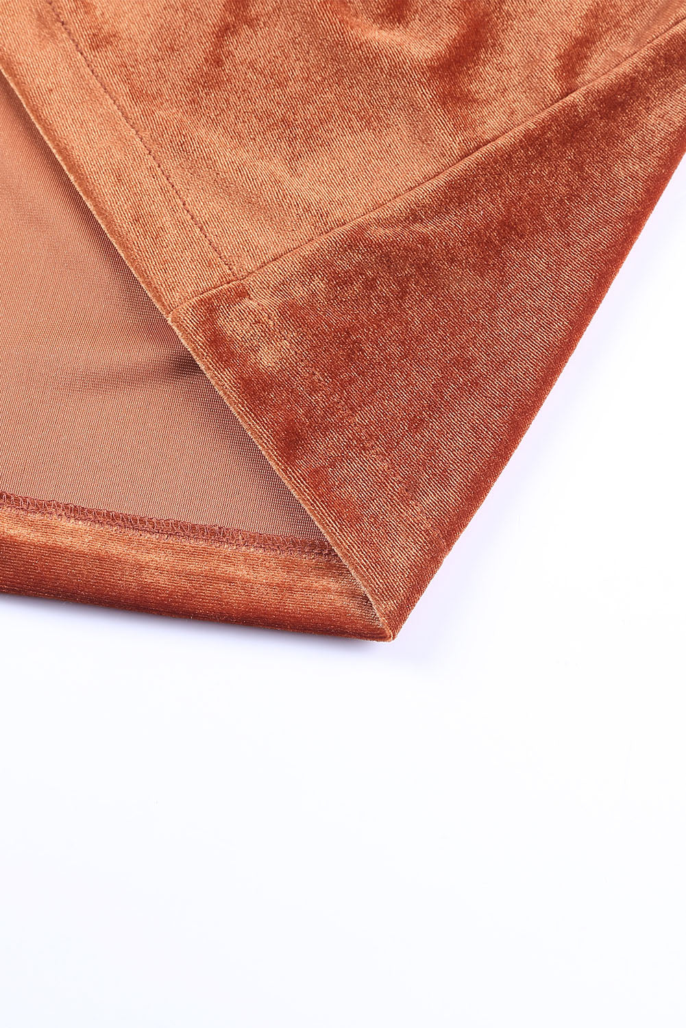 Brown Retro Velvet Long Sleeve Pocket Coat From MsDressly