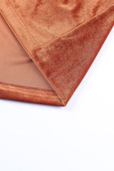 Brown Retro Velvet Long Sleeve Pocket Coat From MsDressly