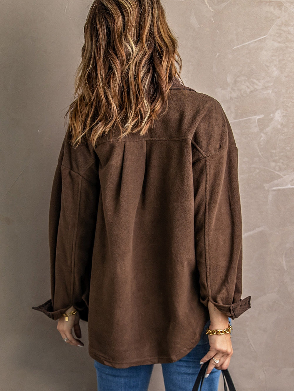 Autumn Brown Fleece Jacket from MsDressly