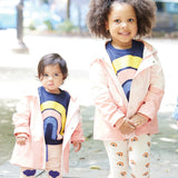 Colorblock Baby Raincoat - Soft Pink/terracoral from Manymoons