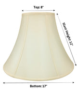 Egg Shell Shantung Bell Lamp Shade 17"W x 12"H  from LampsUSA