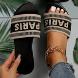 PARIS Letter Open Toe Flat Sandals from My Pampered Life Seattle