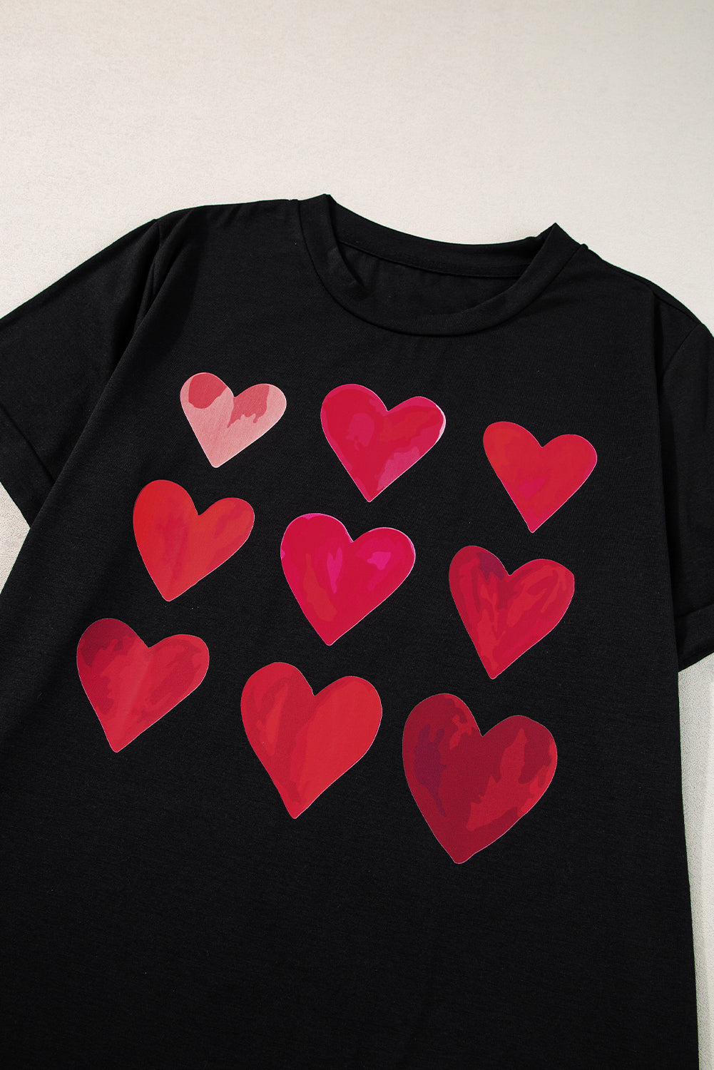 Black Valentine's Day Heart T-Shirts from MsDressly