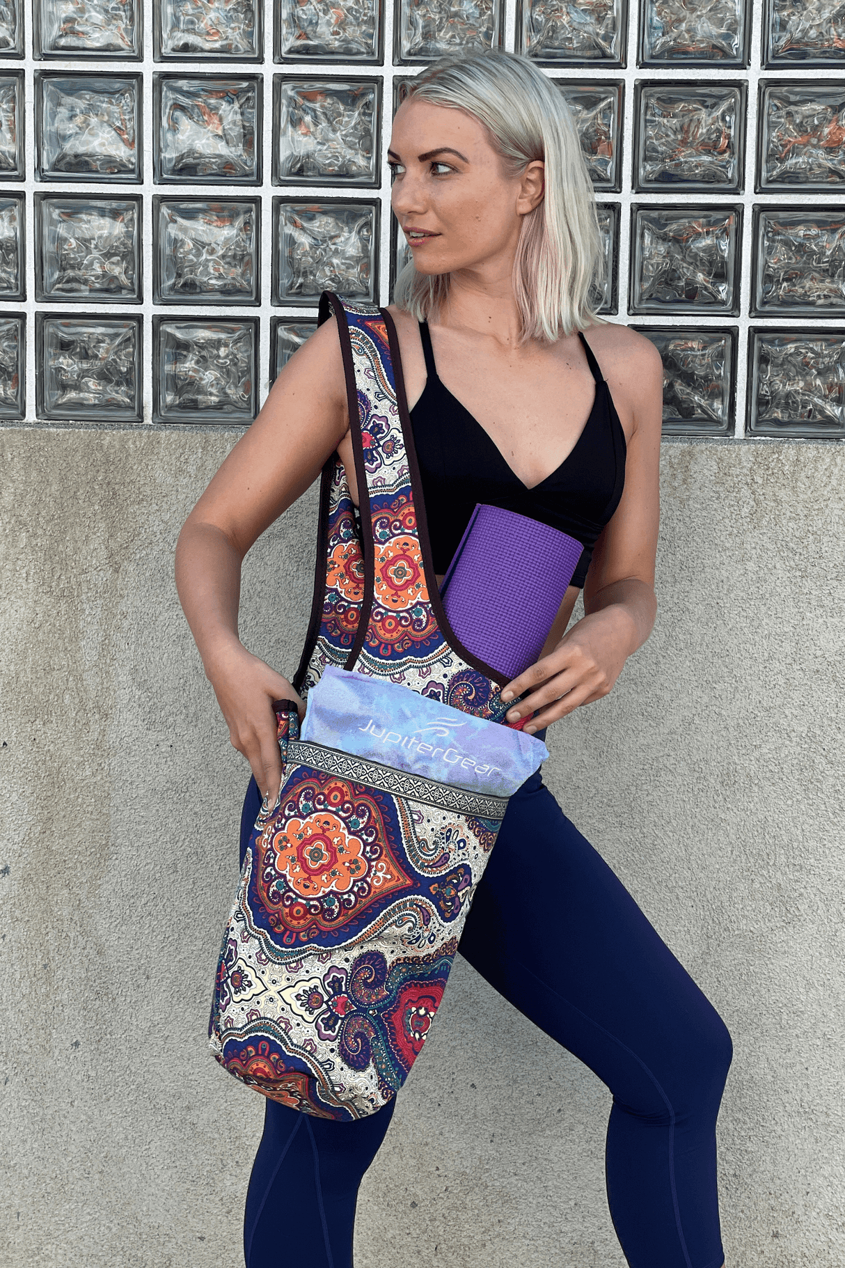 JupiterGear Yoga Mat Carrying Tote Bag with Large Pockets from Jupiter Gear