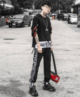 Black Solo Movement Short Sleeves Hoodie from Niepce Inc