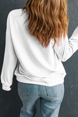 Beige Thanksgiving Halloween Pumpkin Graphic Pullover Sweatshirt from MsDressly