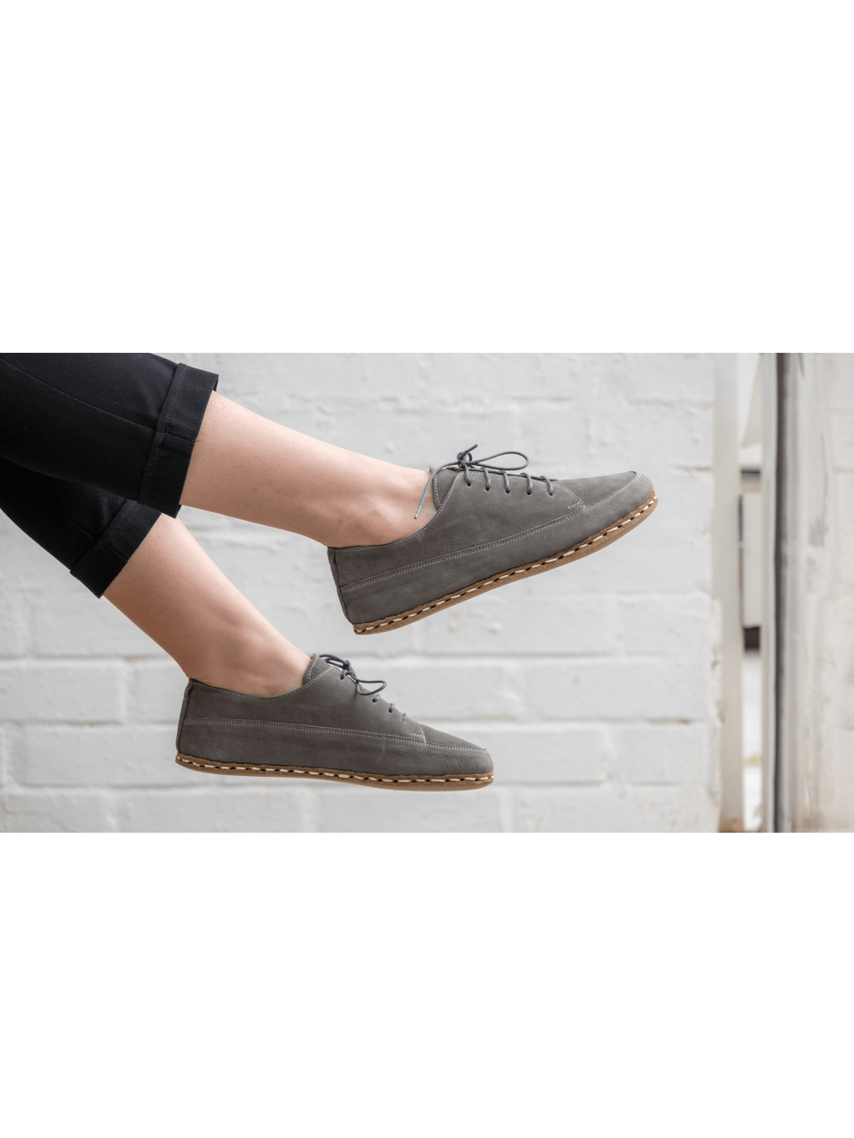 Men's Gray Barefoot Sneakers from Atlantis Handmade Shoes