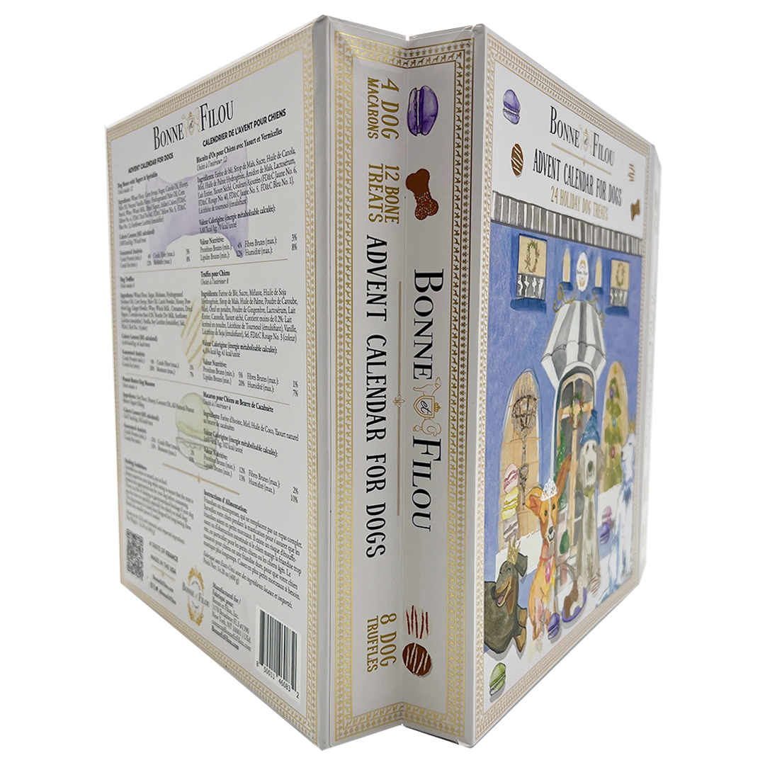 Dog Treats Advent Calendar - 24 Holiday Treats for Dogs from Bonne et Filou