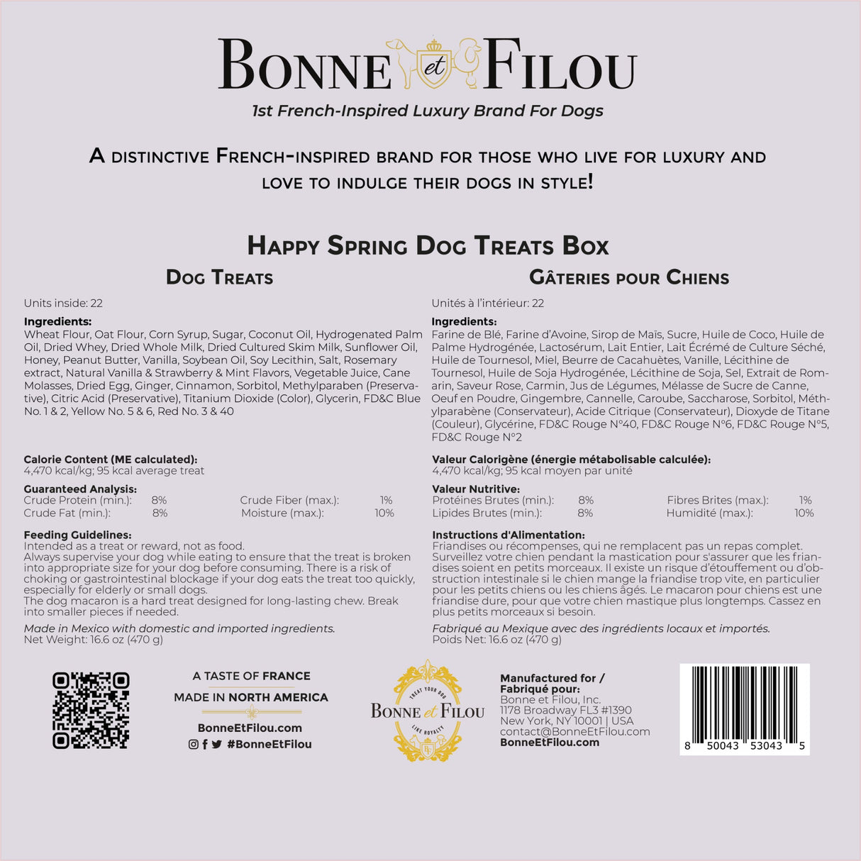 Spring Themed Dog Treats Gift Box from Bonne et Filou