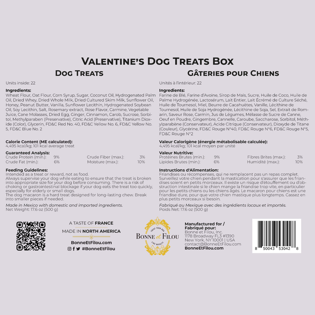 Love My Dog Themed Treats Box from Bonne et Filou