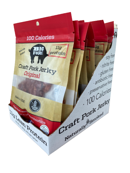 Craft Pork Jerky - 1 Case (8 X 2.25 oz. packs) from Big Fork Brands