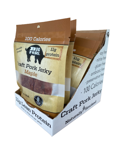 Craft Pork Jerky - 1 Case (8 X 2.25 oz. packs) from Big Fork Brands