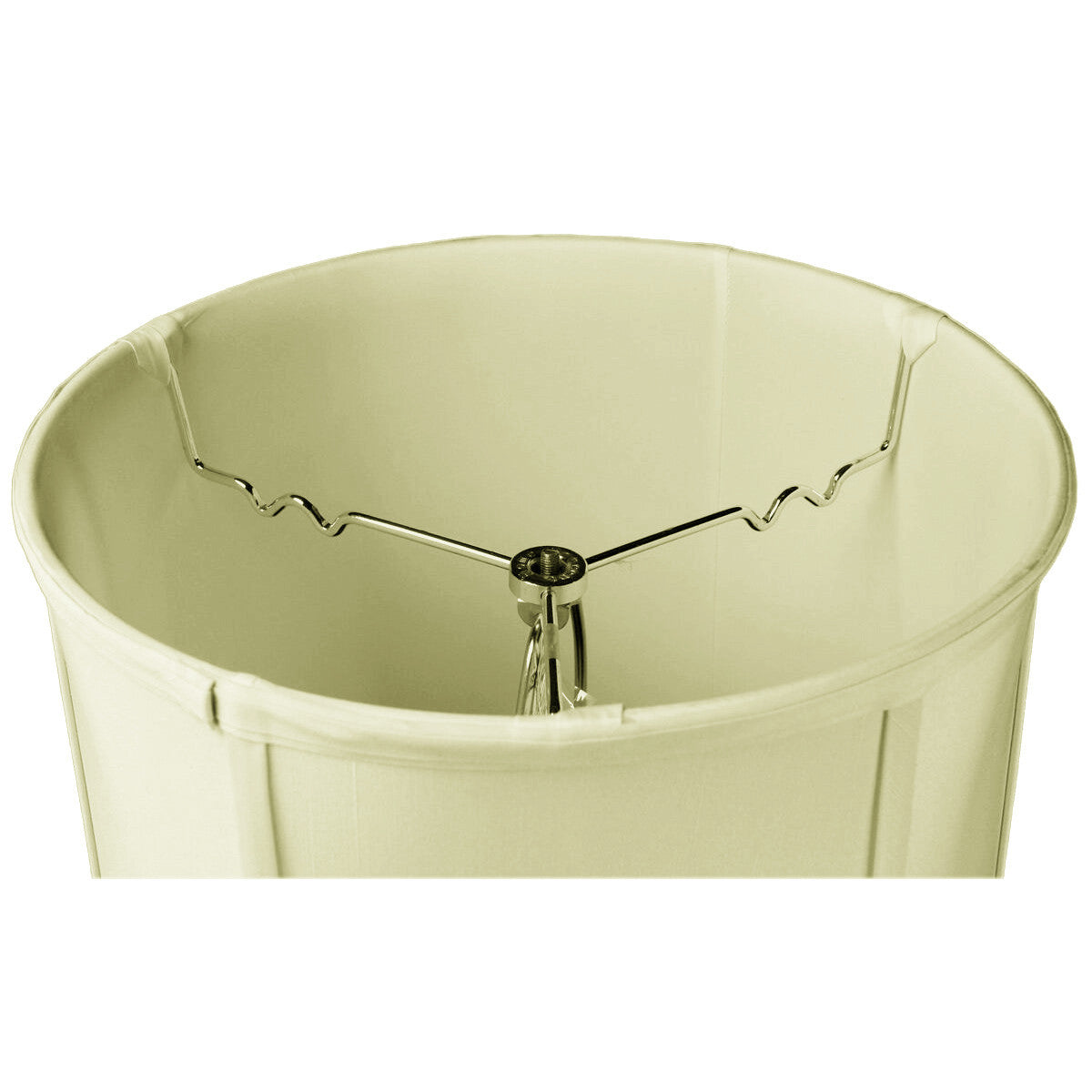 Drum 14"W x 15"H Lampshade with Piping Eggshell From LampsUSA