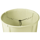 Drum 14"W x 15"H Lampshade with Piping Eggshell From LampsUSA