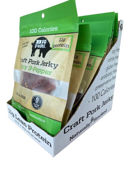 Craft Pork Jerky - 1 Case (8 X 2.25 oz. packs) from Big Fork Brands