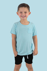 CAPRI BLUE RIB DREAM POCKET TEE from DREAM BIG LITTLE CO