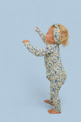 VINTAGE CITRUS TOILE DREAM RUFFLE ROMPER from DREAM BIG LITTLE CO