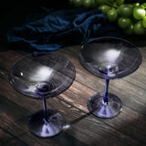 Champagne Coupes 12oz by The Wine Savant - Colorful Champagne Glasses, Prosecco, Mimosa Glasses Set, Cocktail Glass Set, Bar Glassware Luster Glasses (2, Lavender) from The Wine Savant