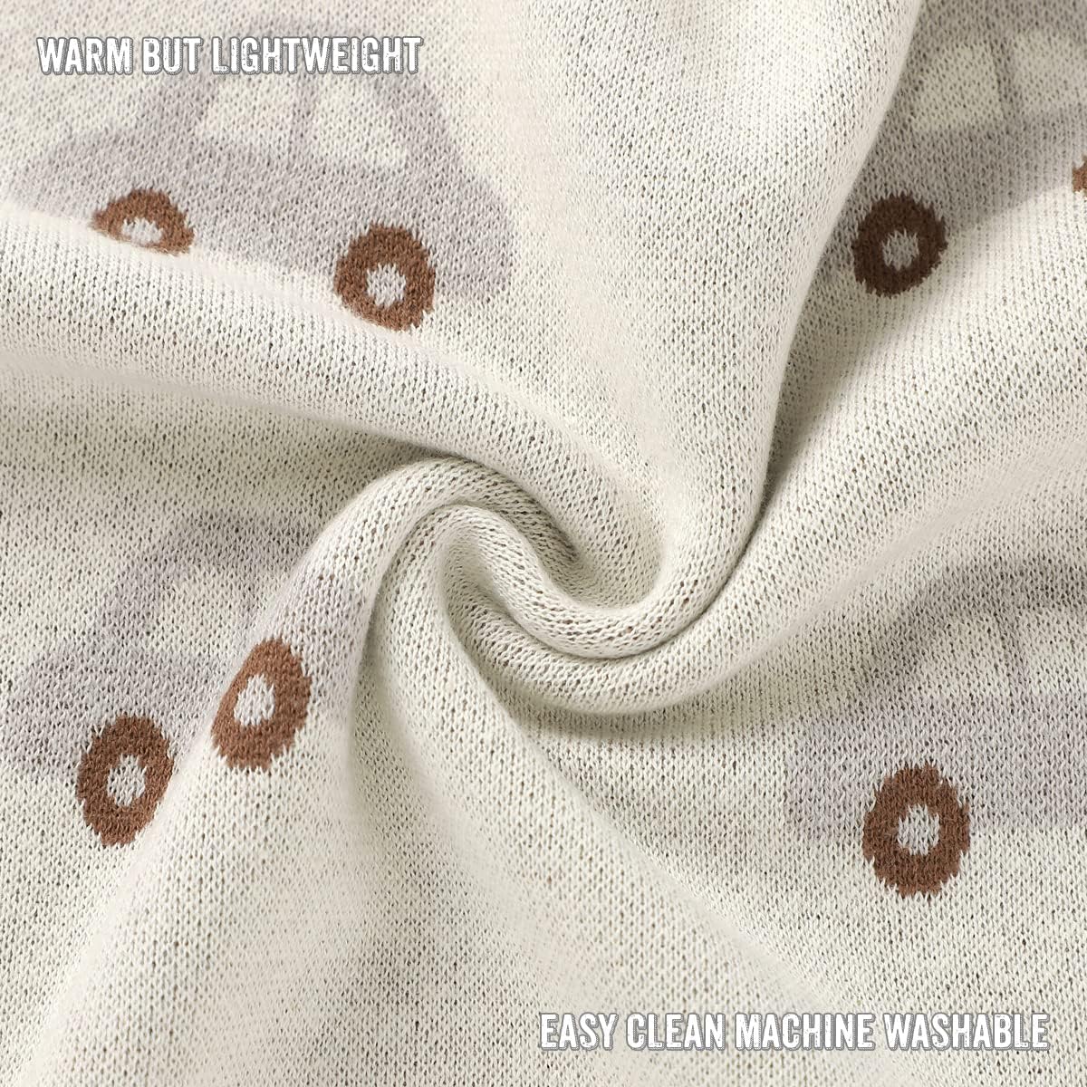 100% Cotton Luxury Knit Car Swaddle Blanket from Bleu La La