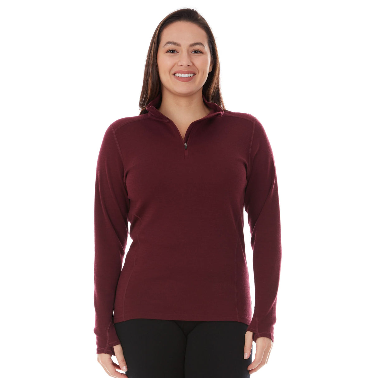 Midweight - Sequoia Women's 1/4 Zip 100% Merino Wool from Minus33 Merino Wool Clothing