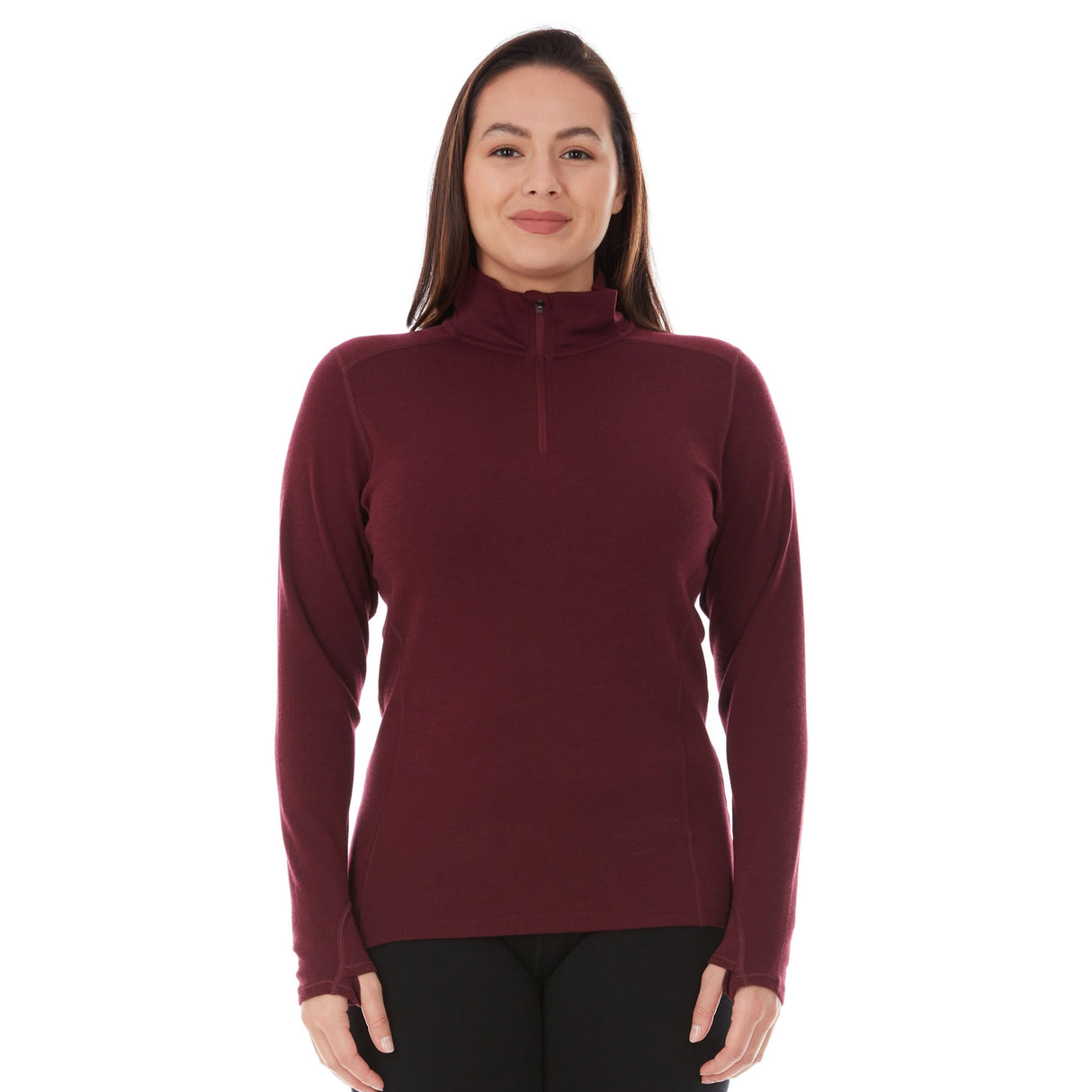 Midweight - Sequoia Women's 1/4 Zip 100% Merino Wool from Minus33 Merino Wool Clothing
