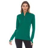 Midweight - Sequoia Women's 1/4 Zip 100% Merino Wool from Minus33 Merino Wool Clothing