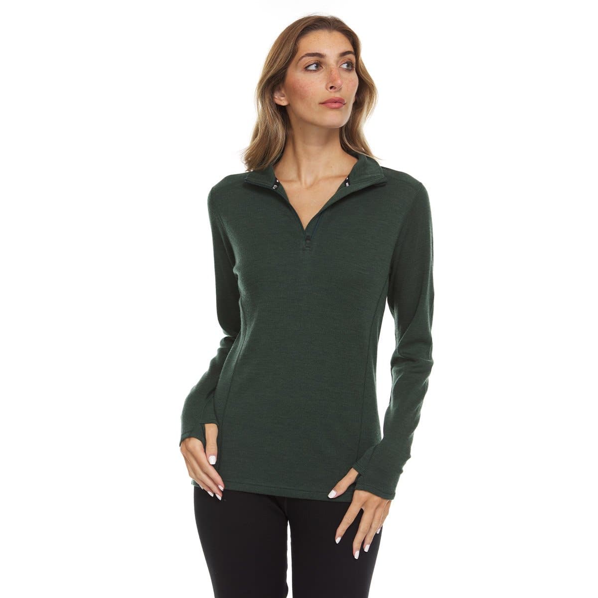 Midweight - Sequoia Women's 1/4 Zip 100% Merino Wool from Minus33 Merino Wool Clothing