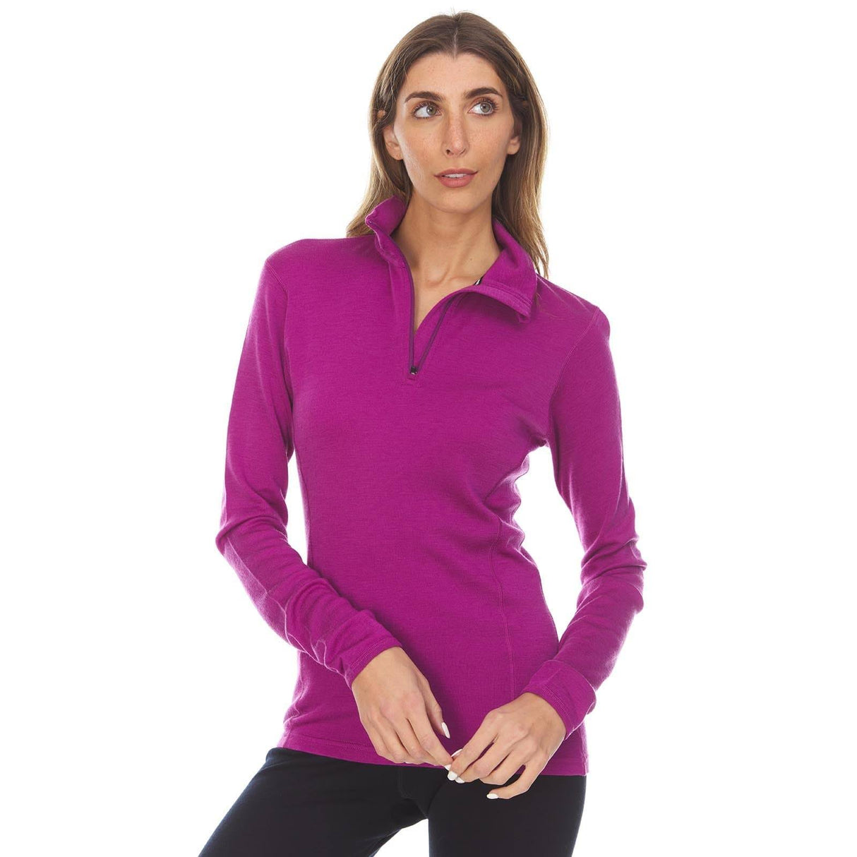 Midweight - Sequoia Women's 1/4 Zip 100% Merino Wool from Minus33 Merino Wool Clothing