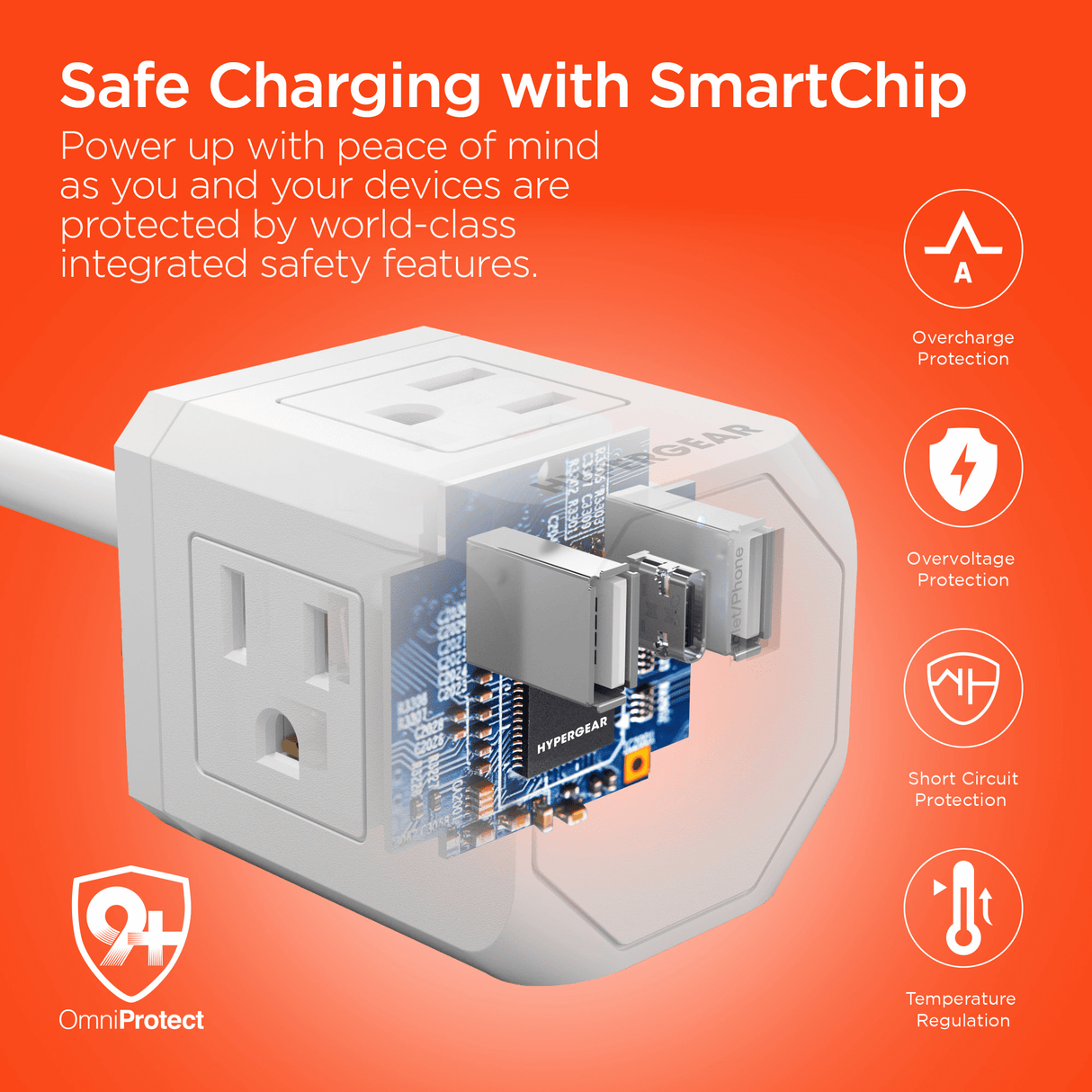 HyperGear Cube Multi-Port Power Strip Extension Cord from Jupiter Gear Home