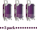 Purple Plastic Suitcase Candy Box 3 Pack  7.5"x5"x2.5" from Hammont
